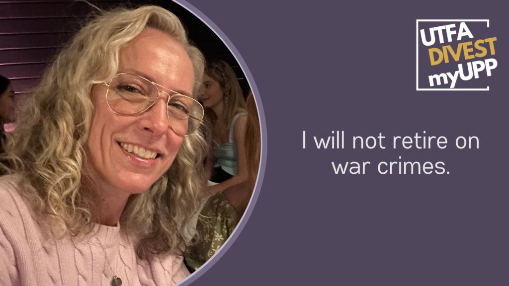 Picture of a white woman with log curly blond hair and aviator glasses, wearing a pink sweater and smiling.